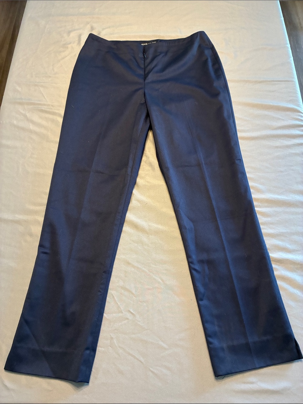 Peace of Cloth Navy Straight-Leg Dress Pants